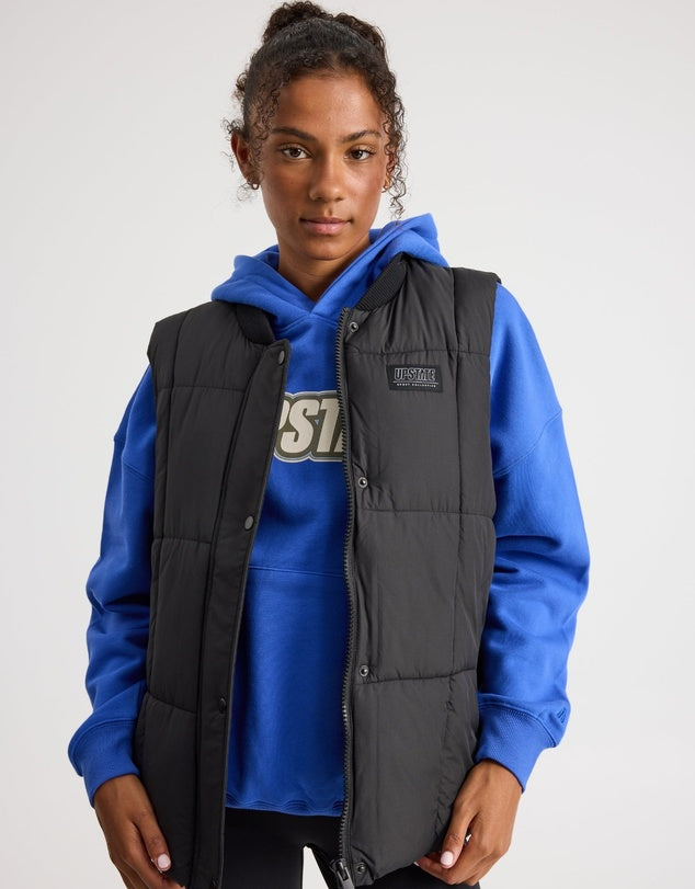 Oversized Puffer Vest | Black