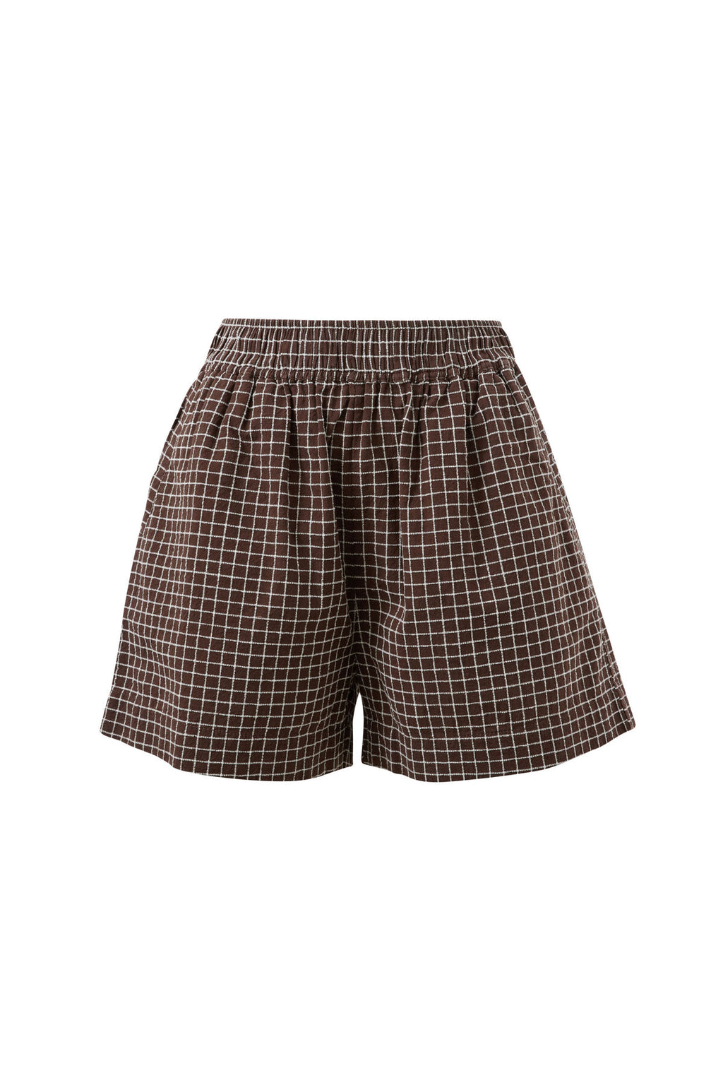 Mila Short | Textured Choc Check