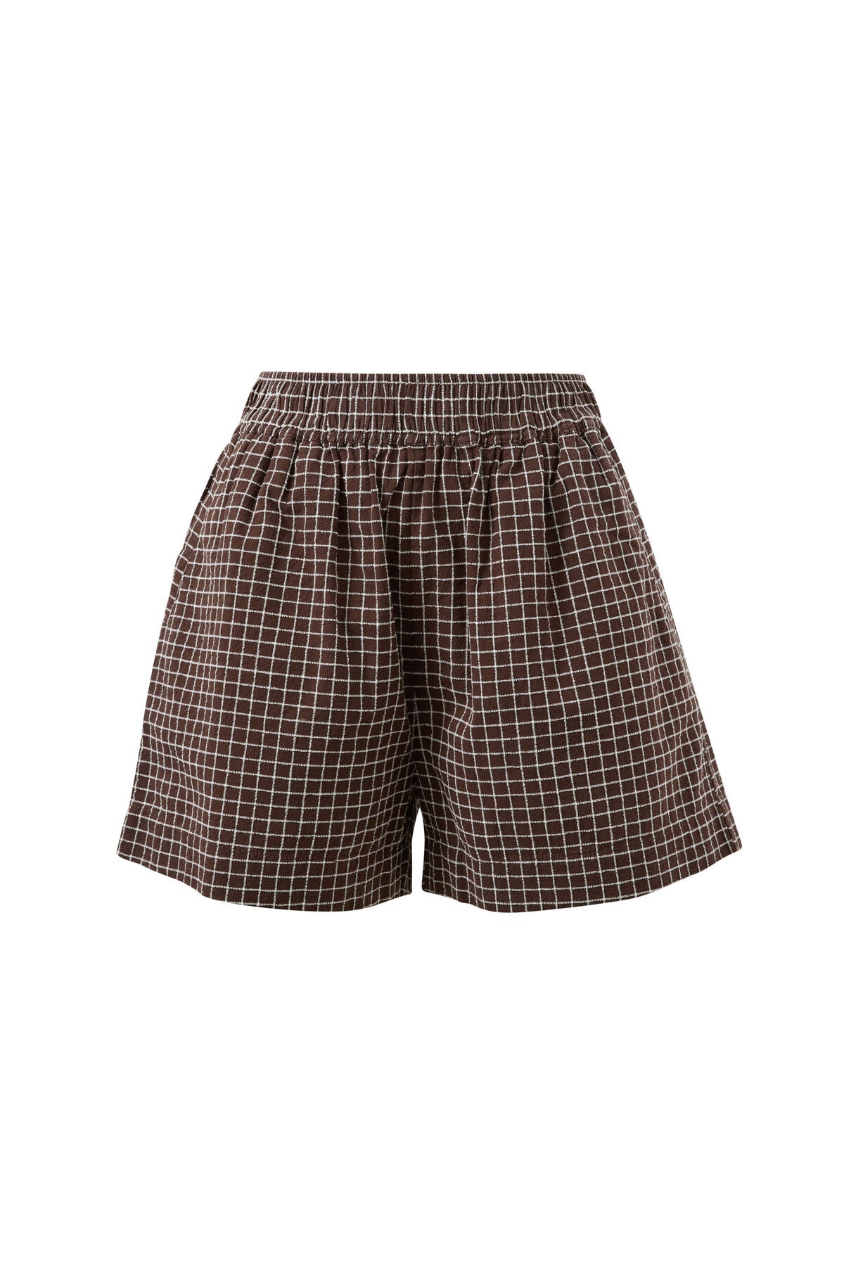 Mila Short | Textured Choc Check