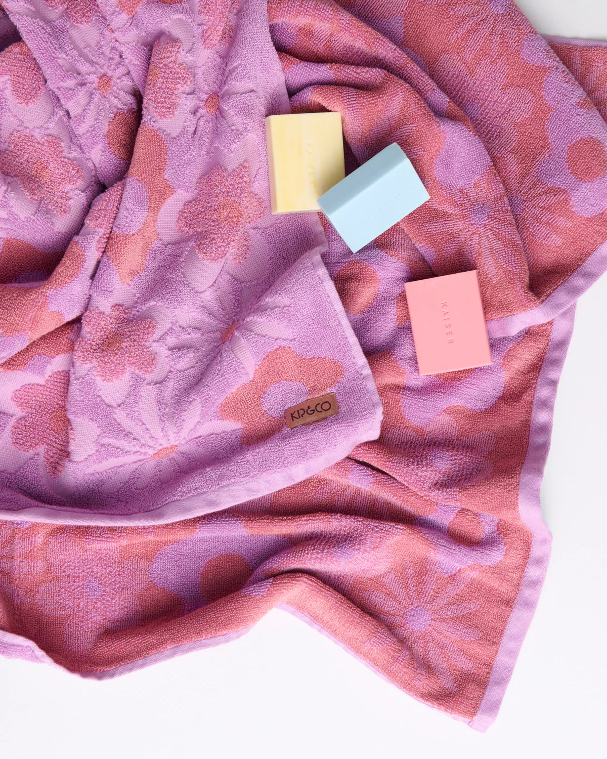 Peach Fleur Terry Bath Sheet