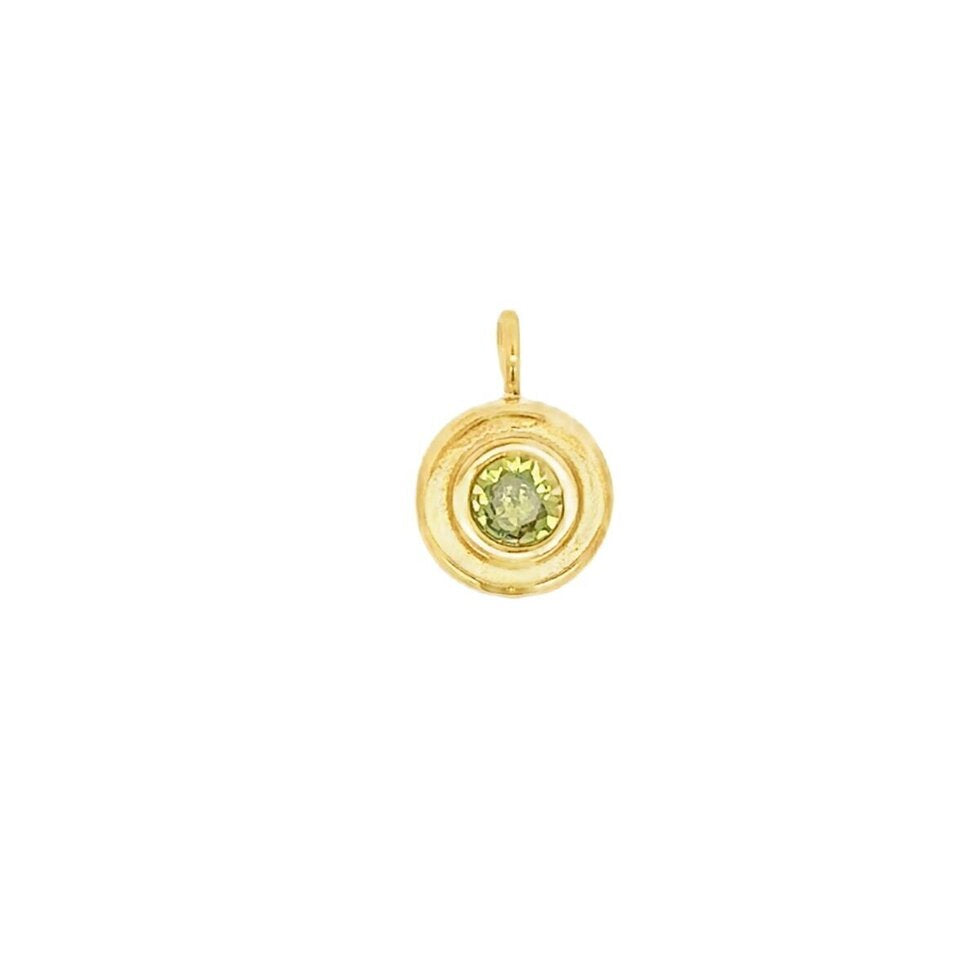 Latch & Lock Charm | Circle Birthstone