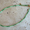 Lively- Necklace: Green / Silver Stainless Steel / Adult Necklace 40-45cm