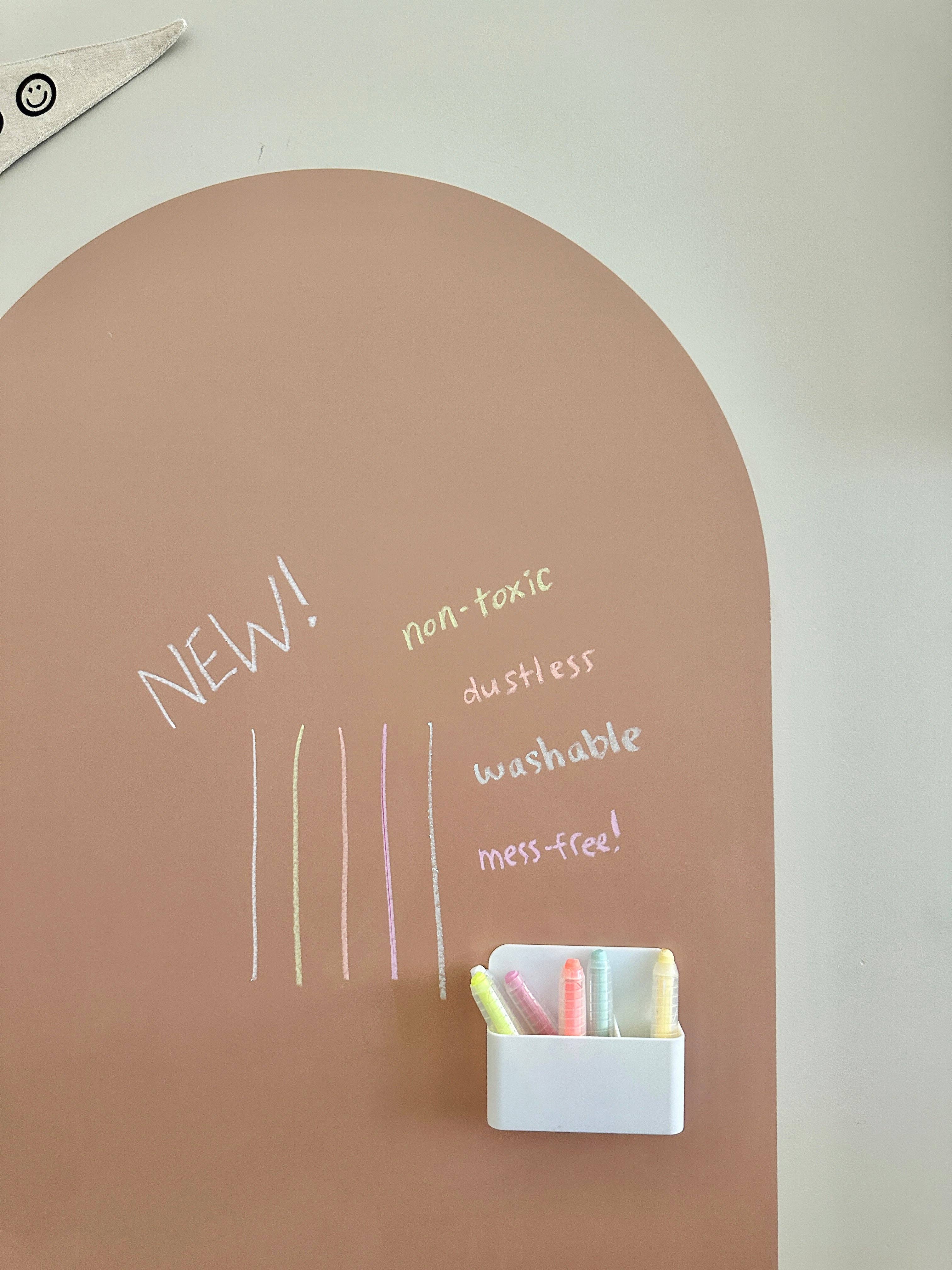 Dustless Chalk Crayons + Magnetic Holder Bundle for Magic Playwall | Neon