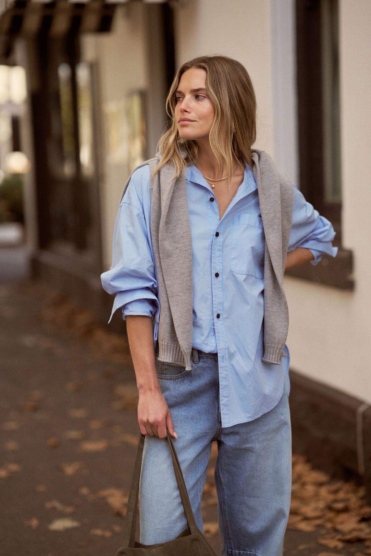 Peta Oversized Shirt | Sky Blue