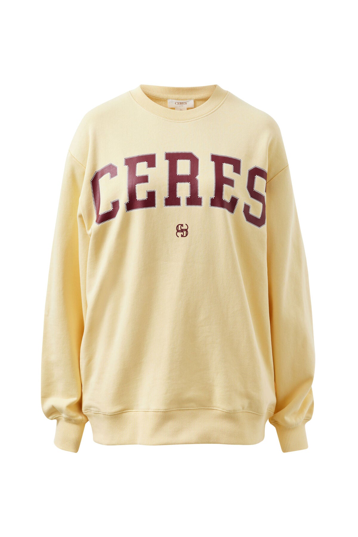 Isla Oversized Slouchy Crew | Butter & Burgundy