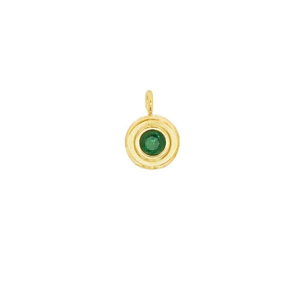Latch & Lock Charm | Circle Birthstone