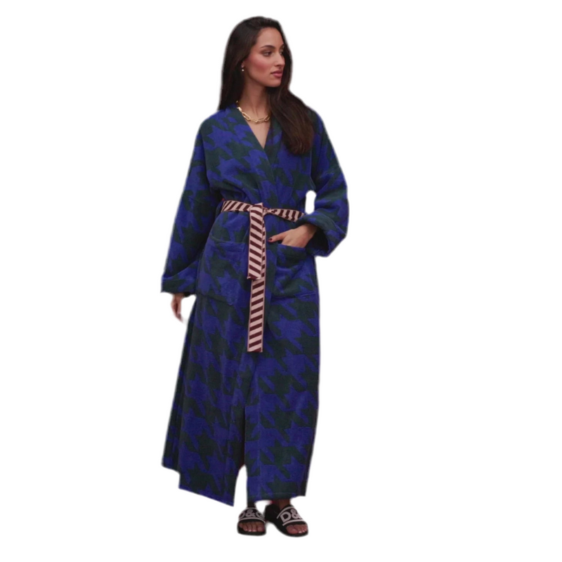 Vinita Towelling Robe | Lapis