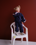 Kids Fleece Trackpant Navy/Pink