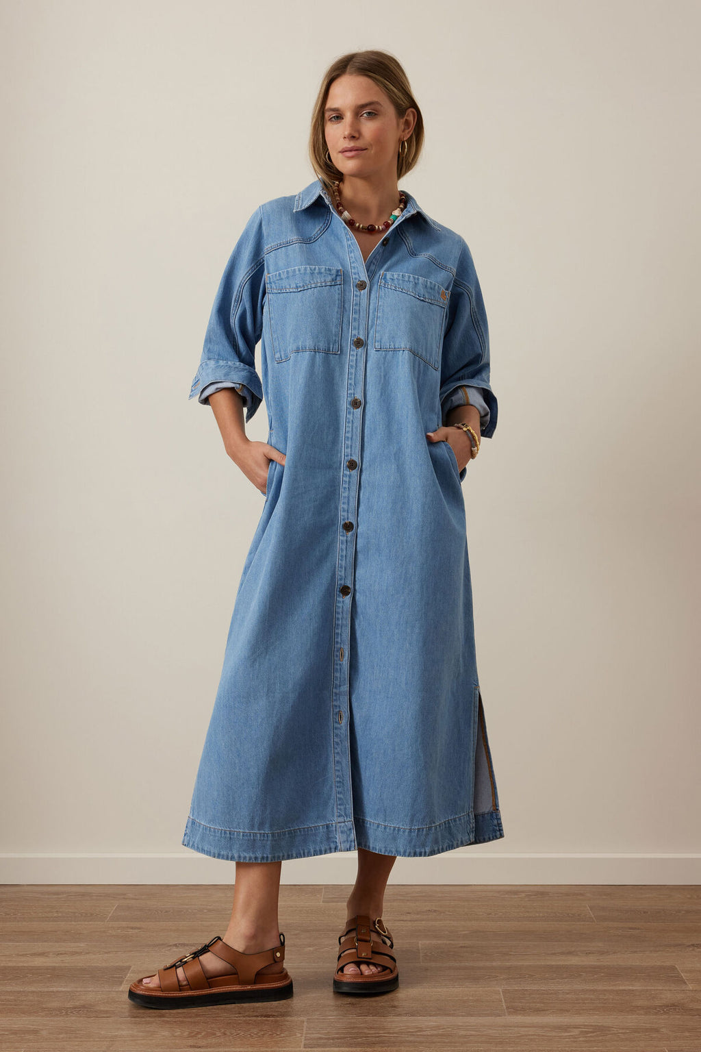 Rae Long Sleeve Midi Dress