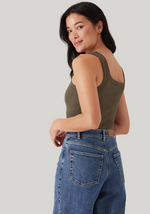 Zaeli Contour Rib Square Neck Tank