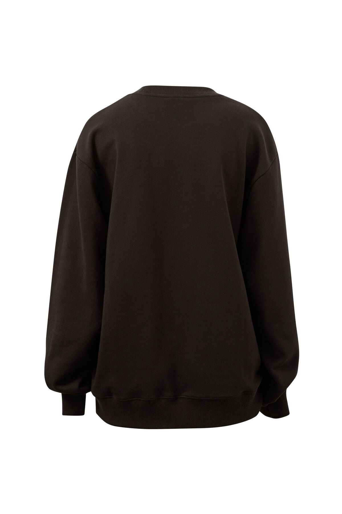 Isla Oversized Slouchy Crew | Phantom & White