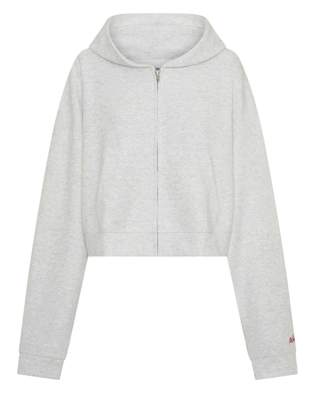 Cropped Hoodie Grey/Red