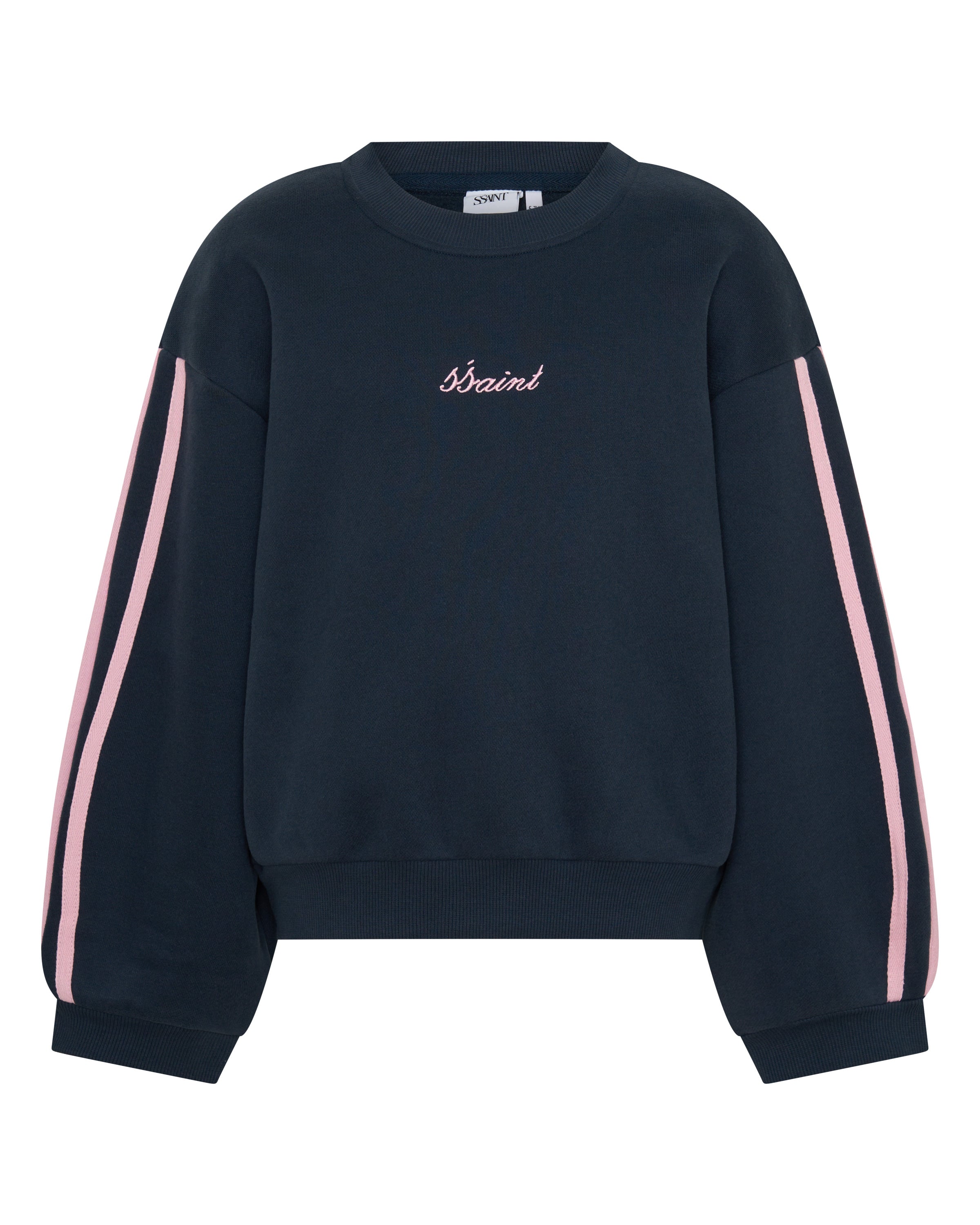 Kids Fleece Crew Navy/Pink