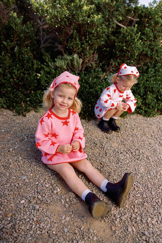 Star Dress | Pink & Red