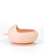 Bunny Silicon Suction Bowl with Cutlery - Blush