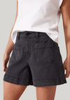 Esther Denim Patch Pocket - Black