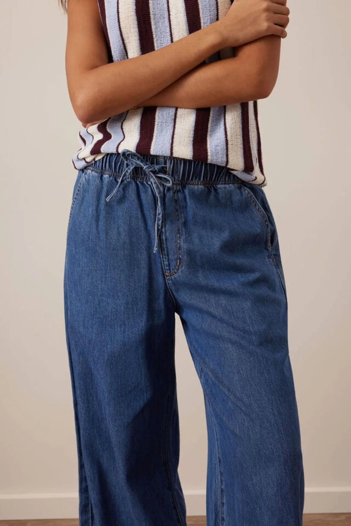 Angie Wide Leg Drawstring Pant