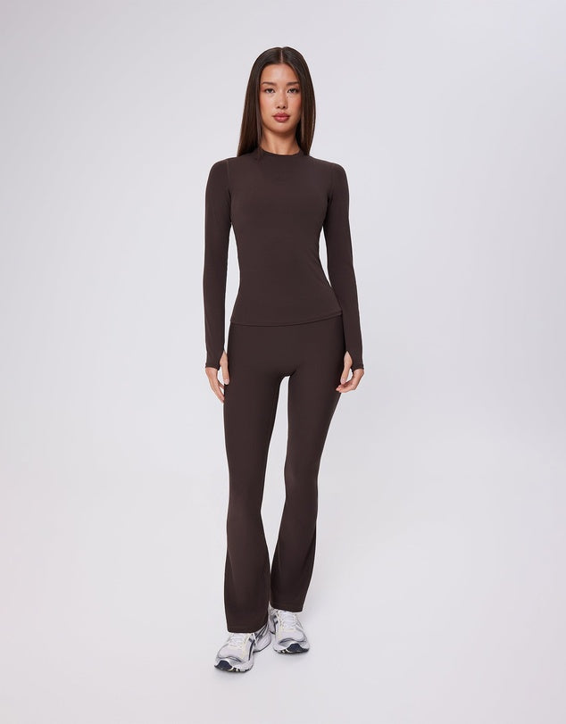 Air Sculpt Long Sleeve Top | Espresso