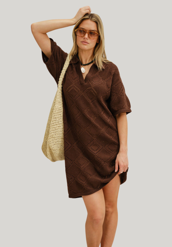 Darcy Diamond Knit Mini Dress