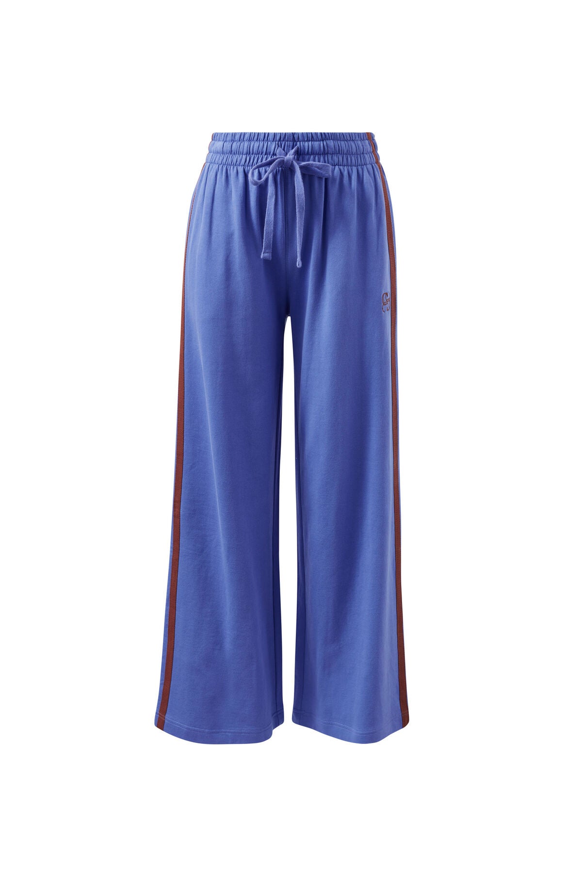 Gigi Wide Leg Terry Trackpant | Vintage Blue