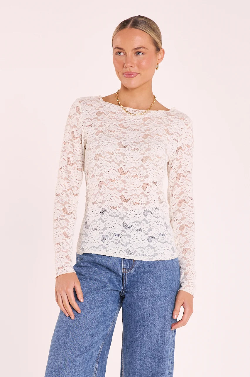 {PREORDER} Daniella Lace Top | Cream