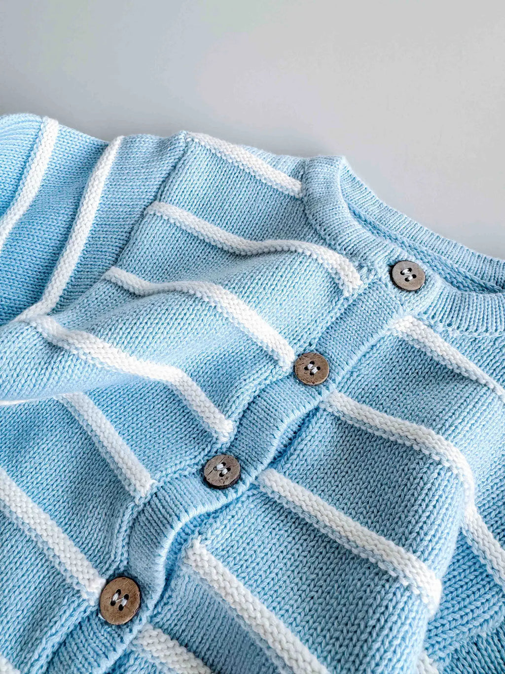 Raised Stripe Full Romper | Artic