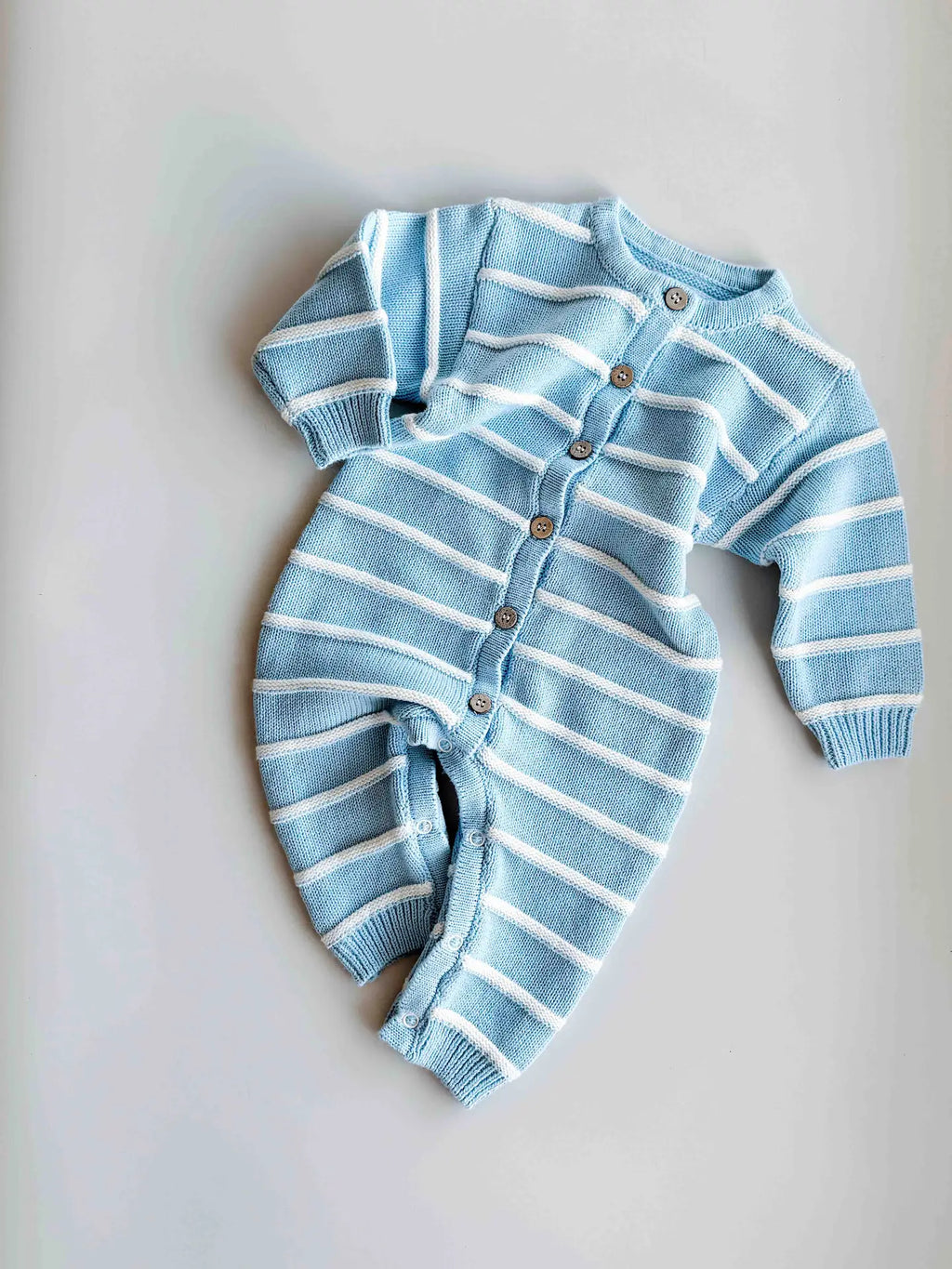Raised Stripe Full Romper | Artic