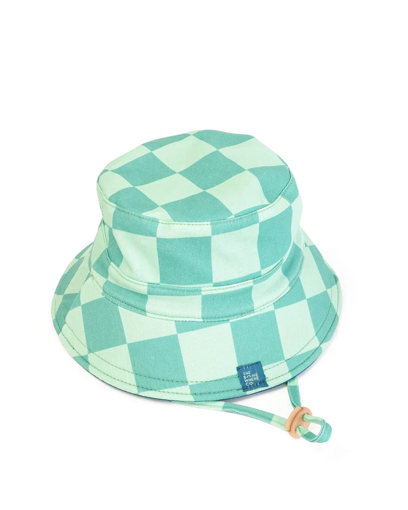 Reversible Mini Bucket Hat - Blue & Mint