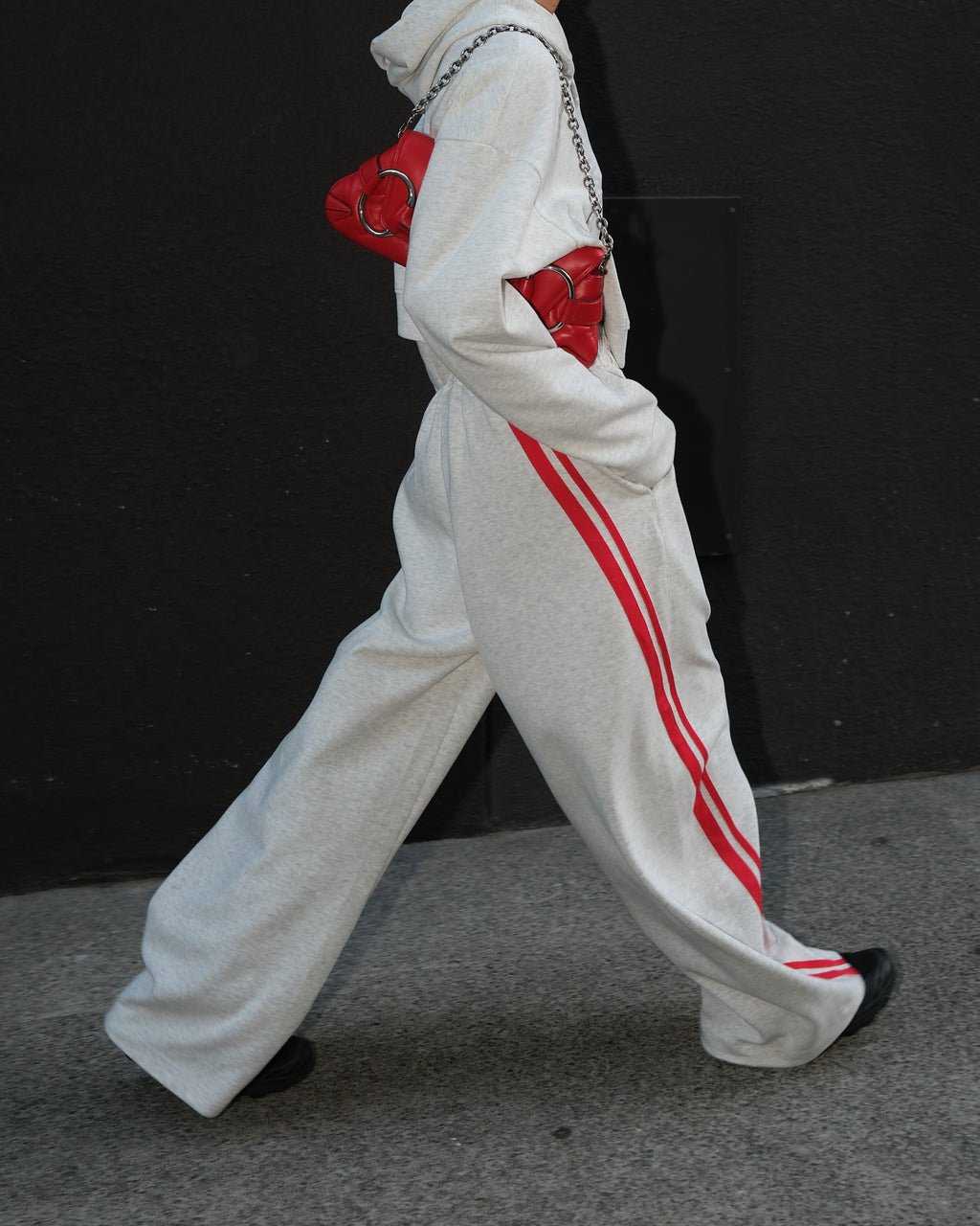 Barrel Trackpant Grey/Red