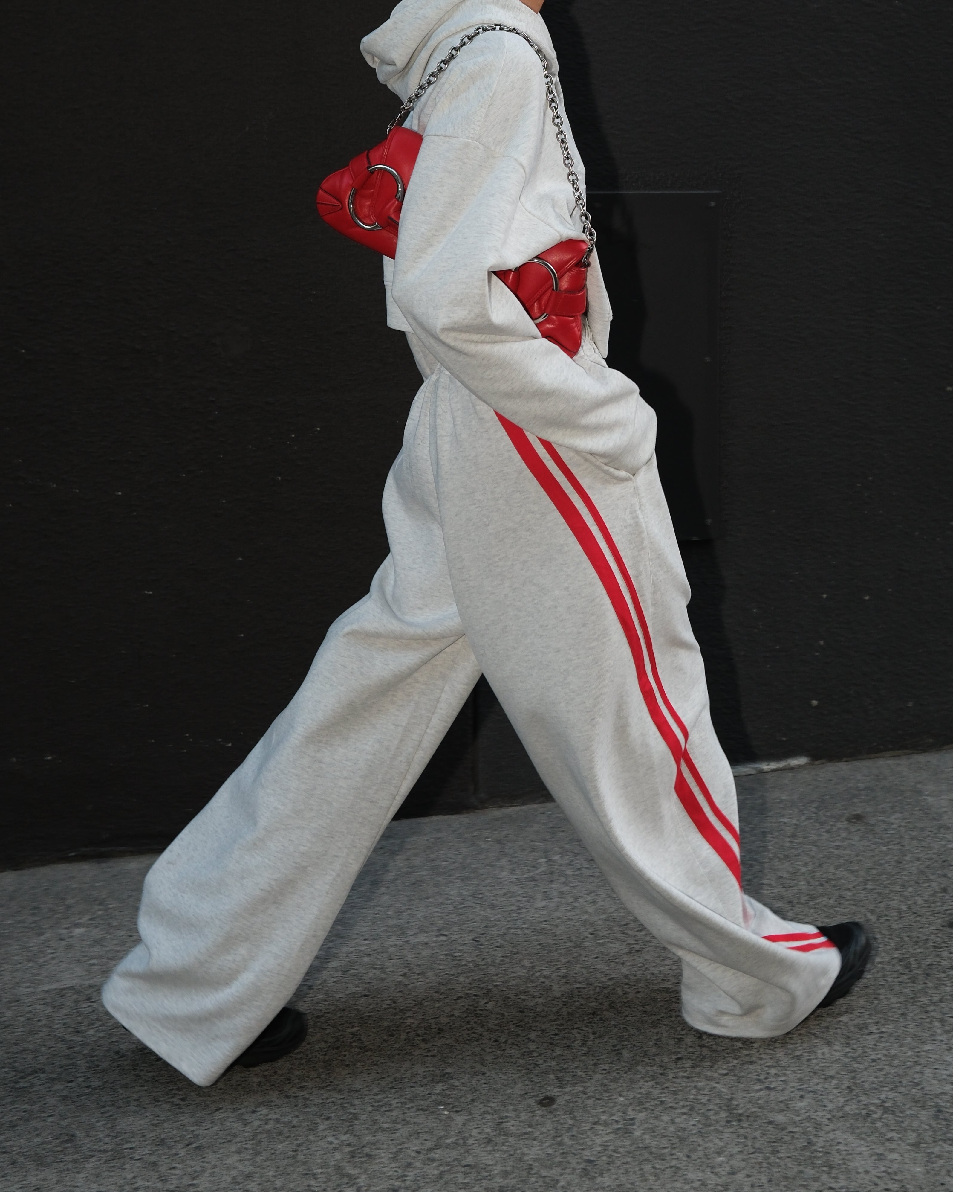 Barrel Trackpant Grey/Red