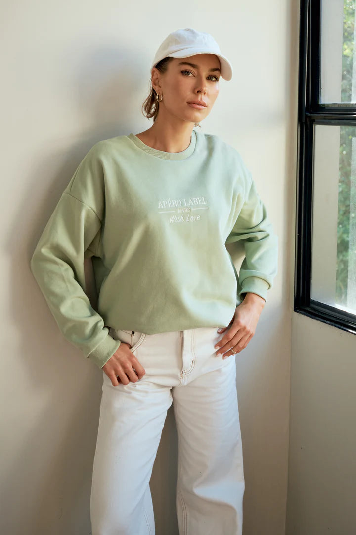 Apero Made with Love Embroidered Oversized Jumper