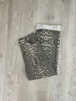 Light Leopard Cuff Denim Pants