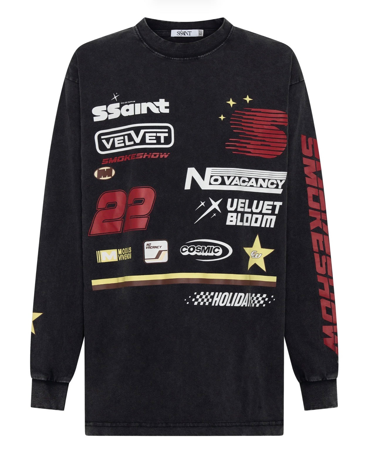 KIDS Signature Moto Tee | Black Acid Wash