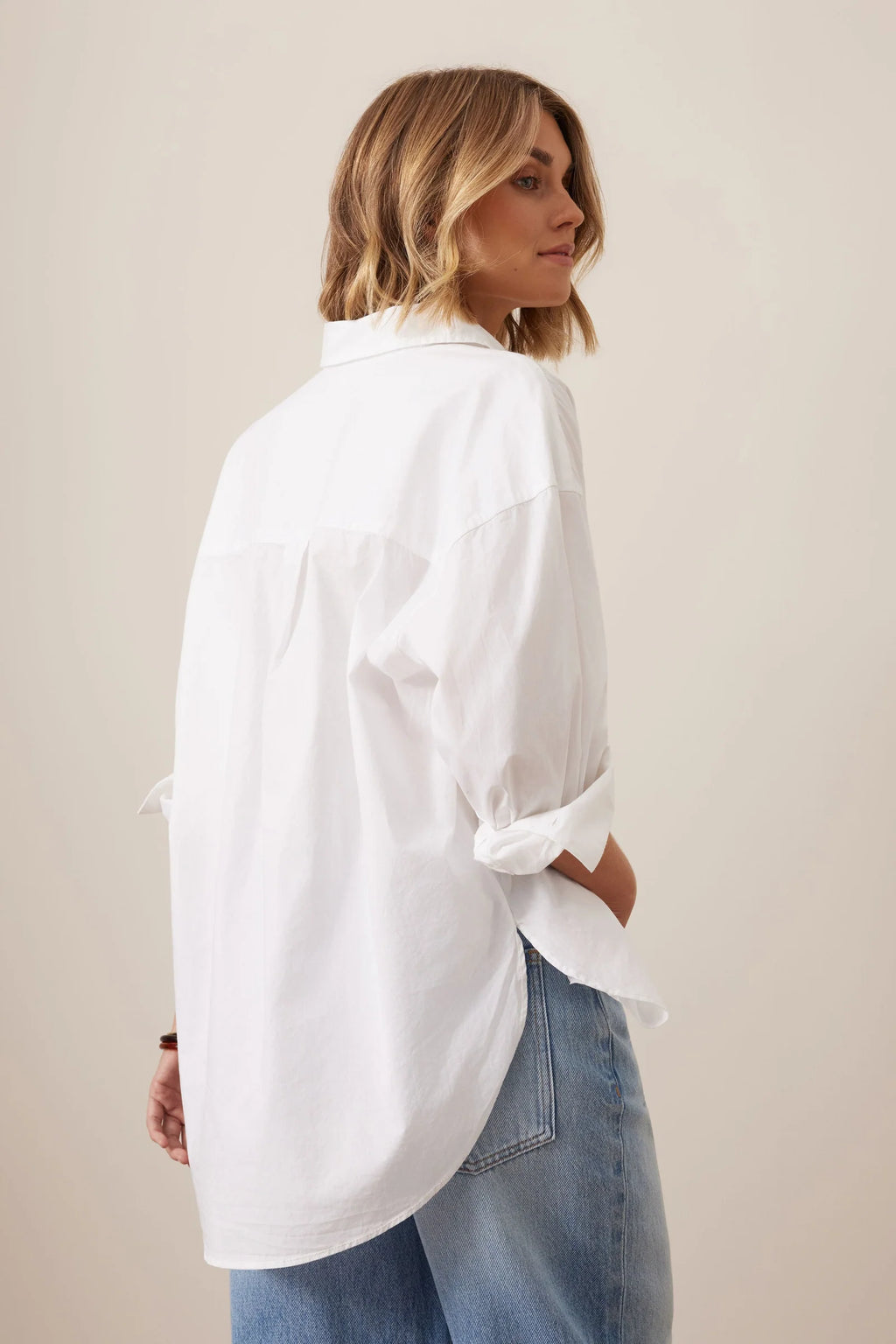 Peta Oversized Shirt | White