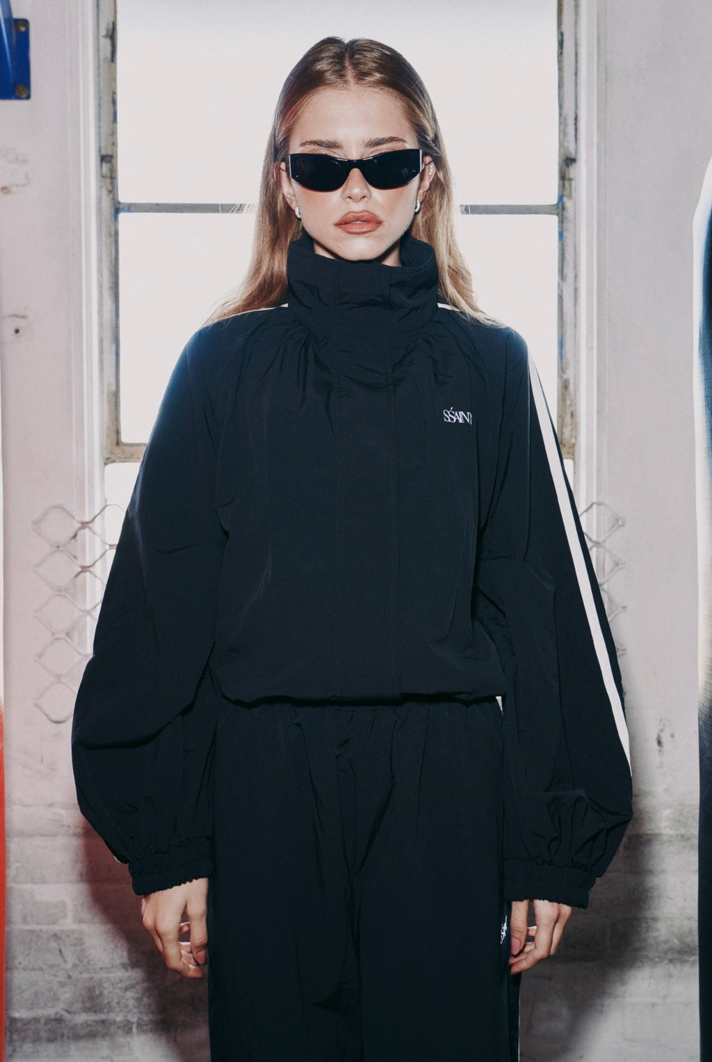 Fight Night Zip Windbreaker | Black