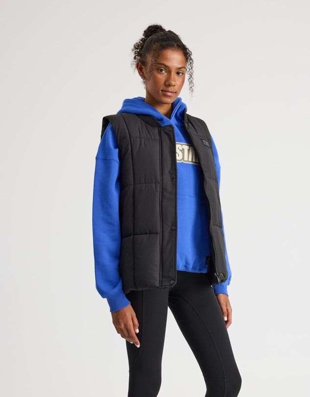 Oversized Puffer Vest | Black