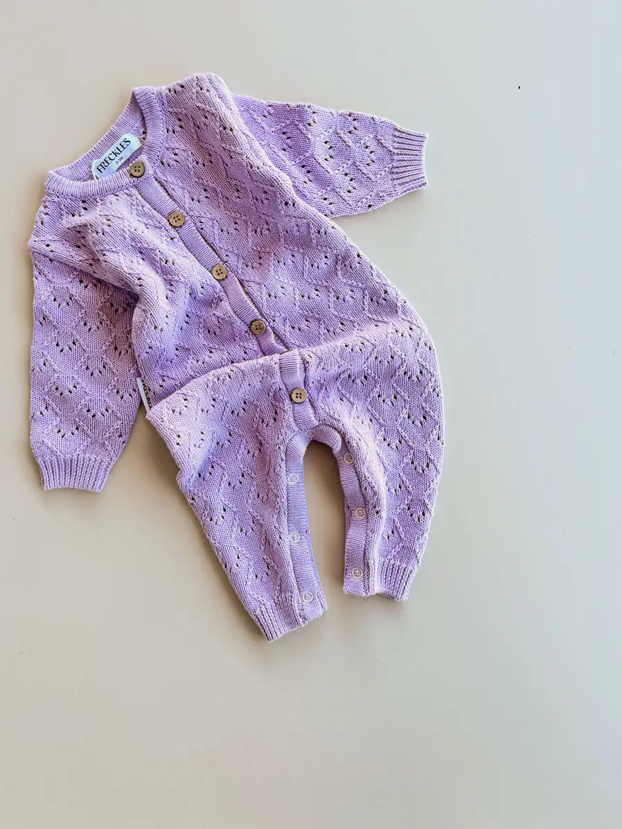 Mila Pointelle Full Romper | Aster