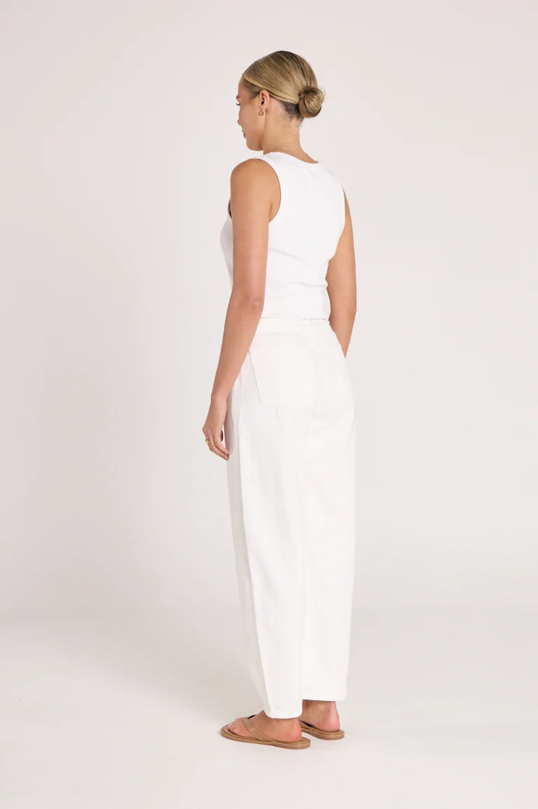 Lola Barrel Jean | White {Coming Soon}