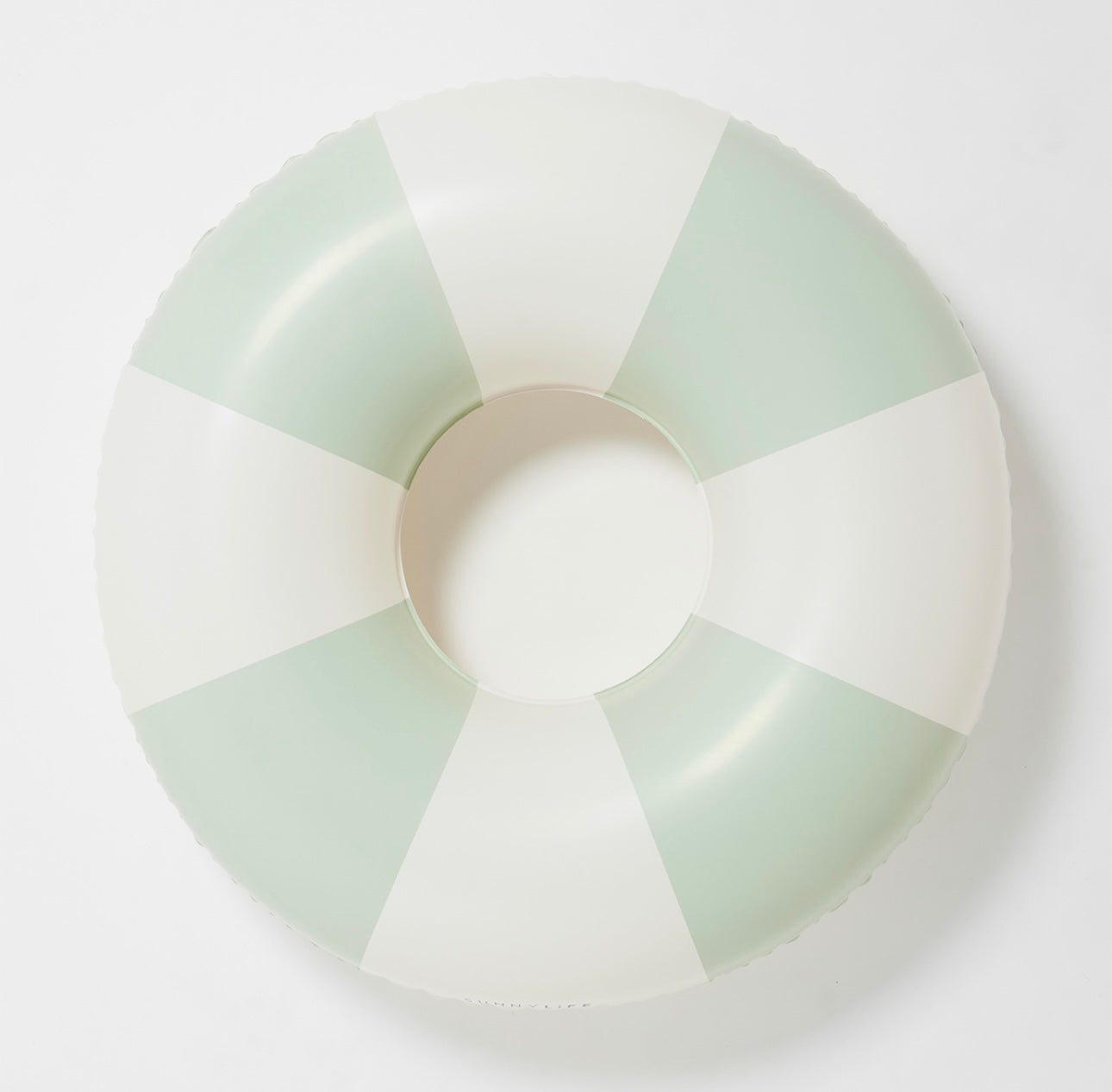Tube Pool Ring | Soft Olive Stripe