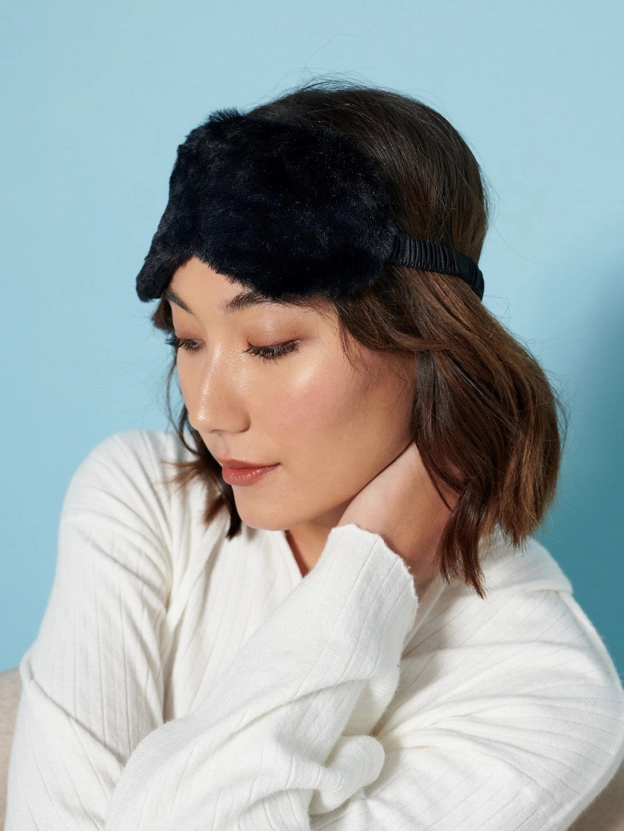 Fluffy Satin Eye Mask