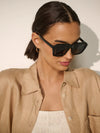 Delaney Oversized Sunglasses in Black