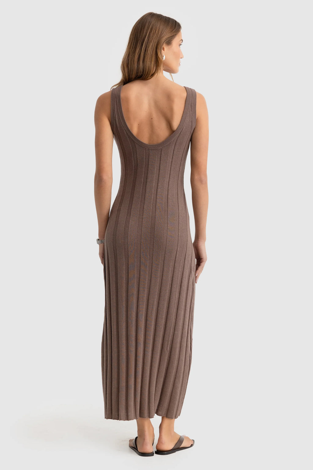 Amara Full Length Knit Dress | Espresso