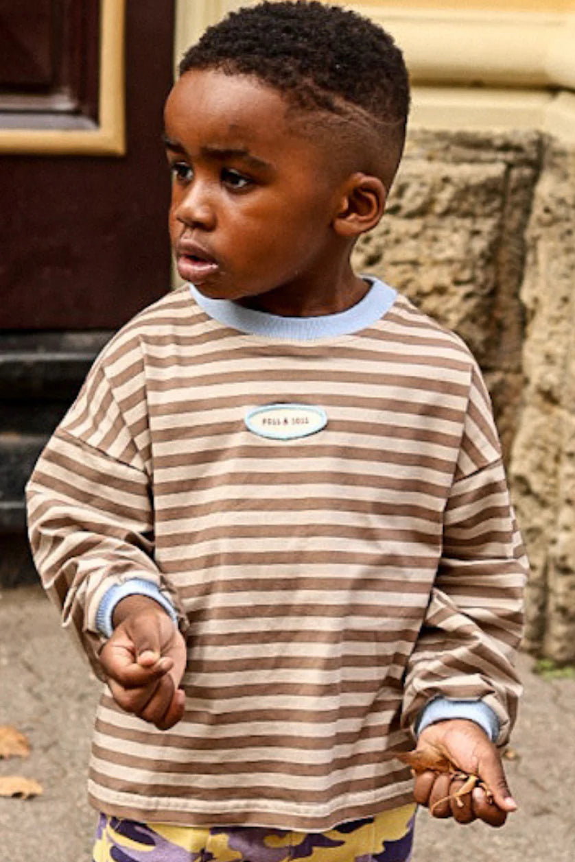 Stone Stripe Long Sleeve Tee