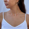 Spring - Necklace :Gold Stainless Steel / Adult Necklace 40-45cm / Mile (Multi Pearl)