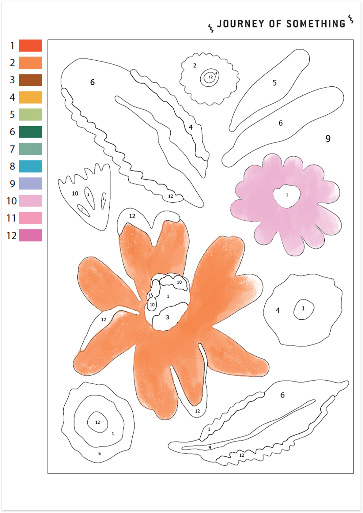 Into the Petals Paint by Numbers (Pack of 3)