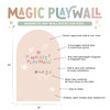Magic Playwall | Arch Magnetic Wall Decal for Kids: Caramel
