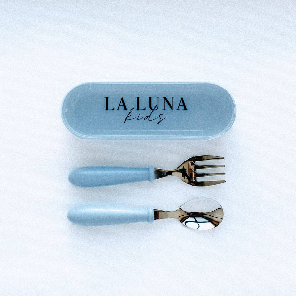 Fork & Spoon Set Blue