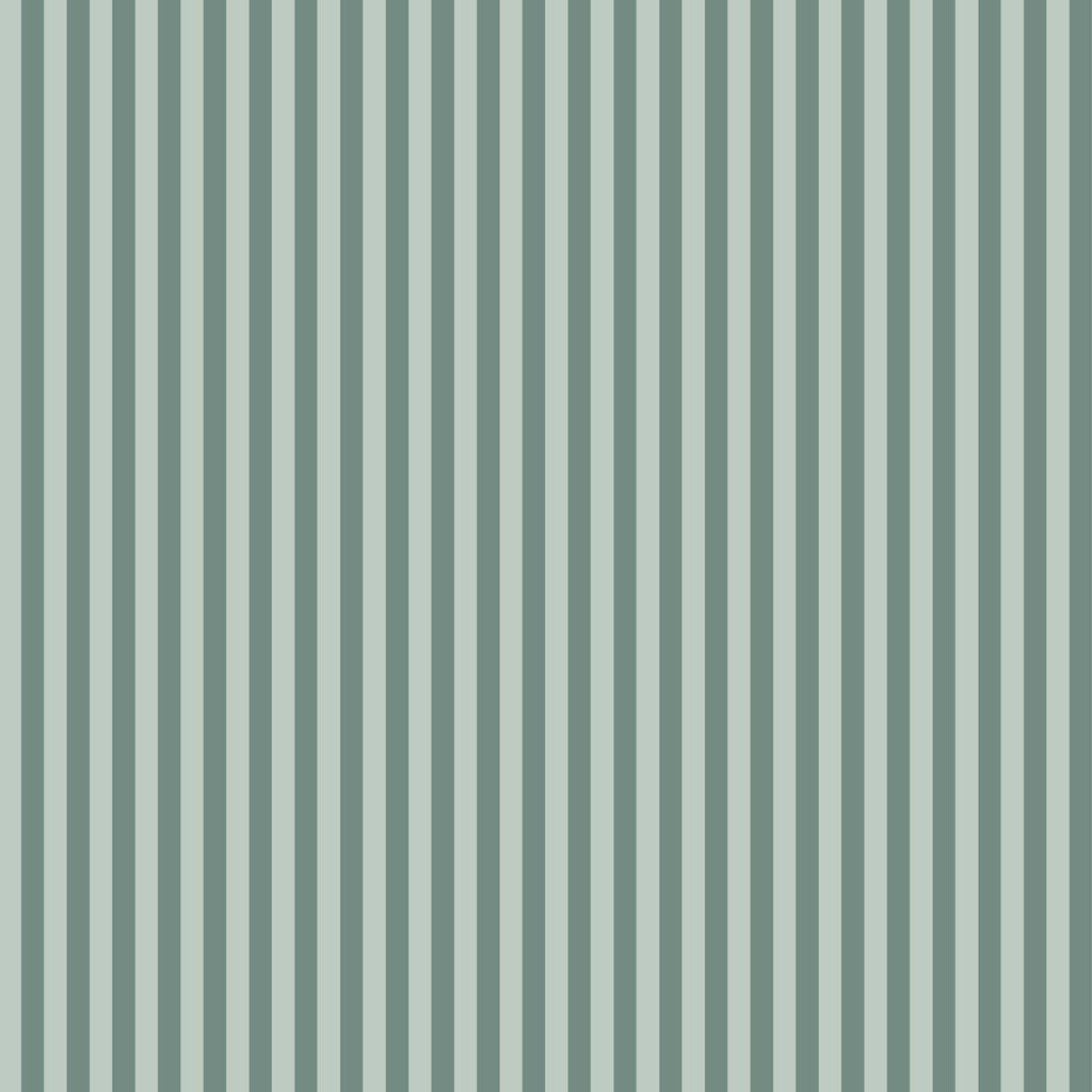 Sage Stripe Organic Fitted Cot Sheet