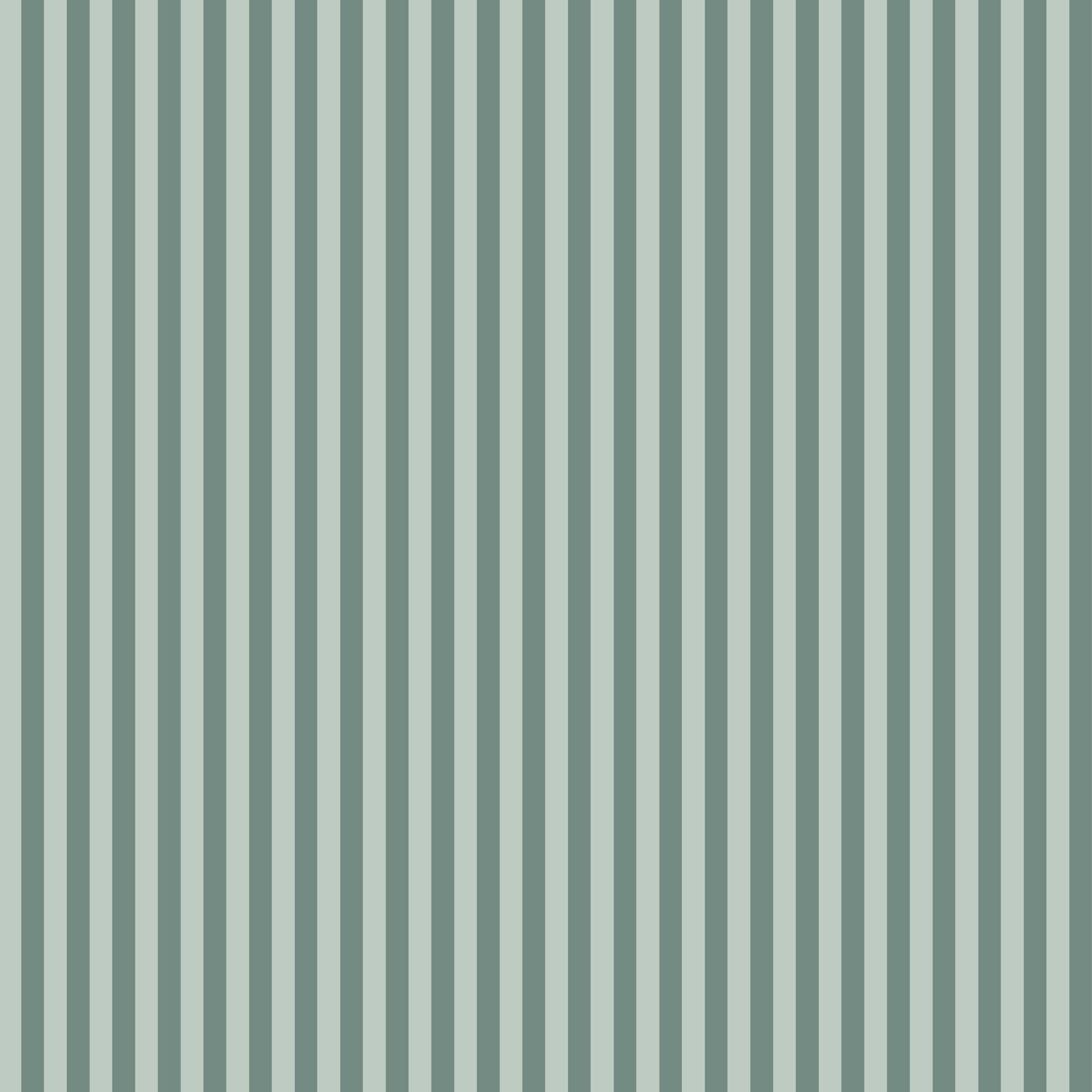 Sage Stripe Organic Fitted Cot Sheet
