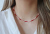 Lively- Necklace: Strawberry / Silver Stainless Steel / Adult Necklace 40-45cm